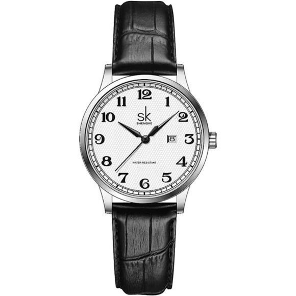 SK Women Watches with Stainless Steel Band and Genuine Leather main image 4